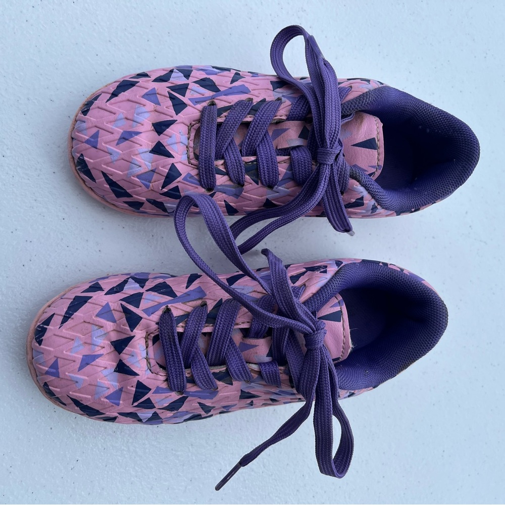 Pink and Purple Soccer Cleats